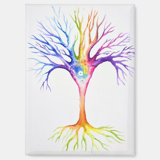 Grote kleurrijke neuronale boom magneet (Voorkant)