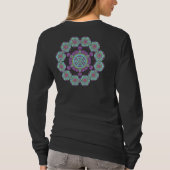 Grote kleurrijke unieke bloemen t-shirt (Achterkant)