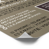 Grote klok gezicht, Horoloog Adverteren Poster (Hoek)