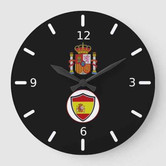 Grote klok in de Spaanse vlaggen (Voorkant)