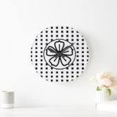 Grote klok "Klok aan, Klok uit zwart-wit" (Huis)