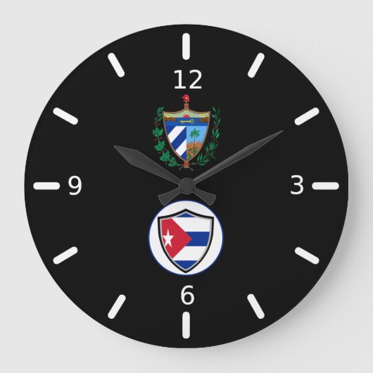 Grote klok met Cubaanse vlaggen (Voorkant)