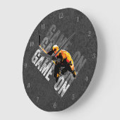 Grote klok met Game On (Hockey) (Hoek)