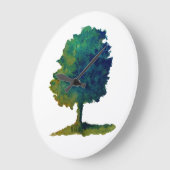Grote klok met groene schaduwboom (Hoek)