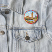 Grote Klok van Londen Ronde Button 5,7 Cm (In situ)