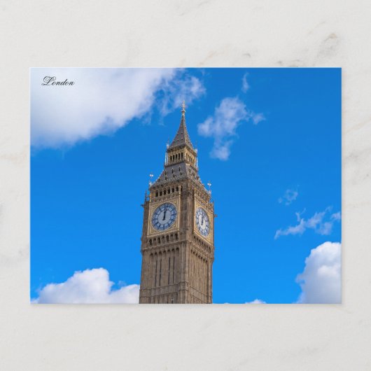 Grote Klok van Westminster Briefkaart (Voorkant)