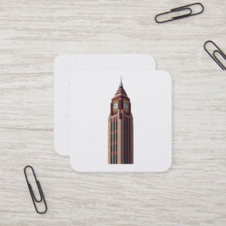 Grote Klokkentoren: Art Deco Tijdhouder Sticker Vierkante Visitekaartje