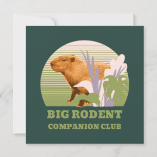 Grote Knaagdier Vrienden Club Capybara Feestdagenkaart