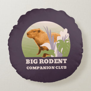 Grote Knaagdier Vriendenclub Capybara Rond Kussen