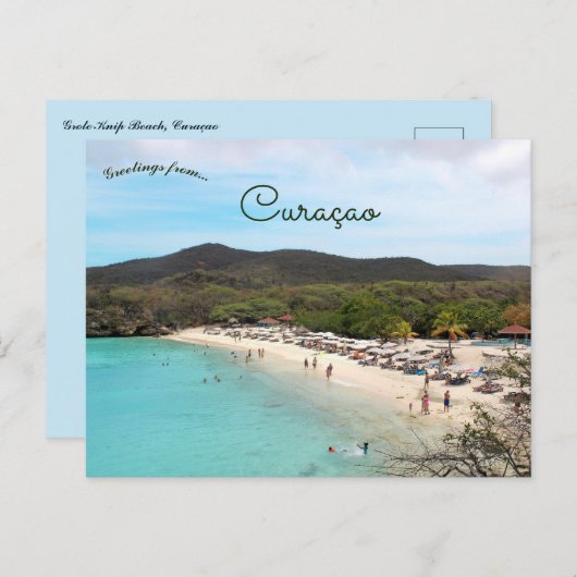  Grote Knip Beach Curacao Briefkaart (Voorkant / Achterkant)