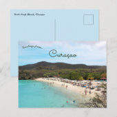 Grote Knip-strand Curaçao Briefkaart (Voorkant / Achterkant)