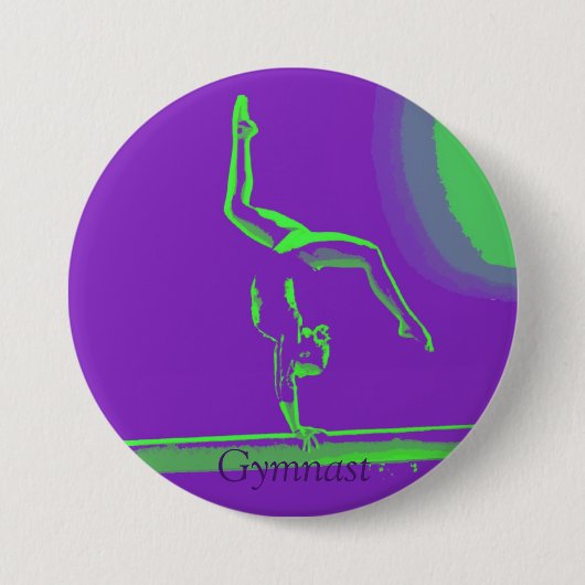 Grote knop Gymnast Ronde Button 7,6 Cm (Voorkant)