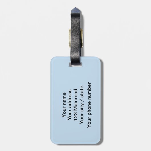 Grote knuffel Penguin op ijsfoto met tekst Bagagelabel (Achterkant verticaal)