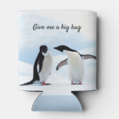 Grote knuffel Penguin op ijsfoto met tekst Blikjeskoeler (Achterkant)