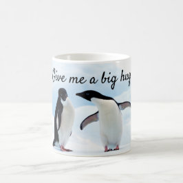 Grote knuffel Penguin op ijsfoto met tekst Koffiemok