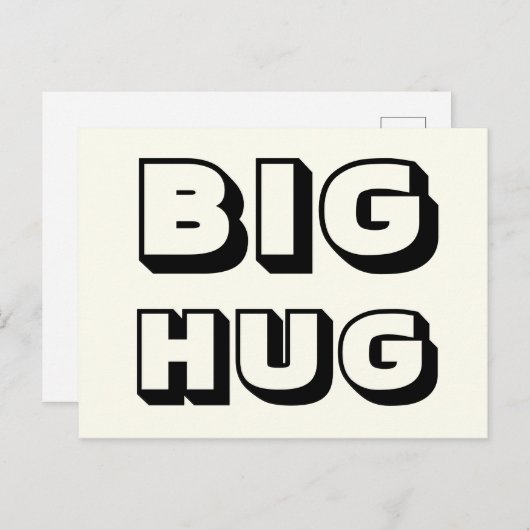 Grote knuffel, zwart ivoor briefkaart (Voorkant / Achterkant)