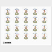 Grote knuffels opa ronde sticker (Vel)