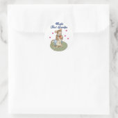 Grote knuffels opa ronde sticker (Tas)