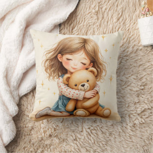 Grote Knuffels Schattige Meisje Knuffelen Teddy Be Kussen
