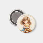 Grote Knuffels Schattige Meisje Knuffelen Teddy Be Magneet (Voorkant / Achterkant)
