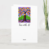 Grote knuffels verzenden | Waanzinnige kunst Kaart (Achterkant)