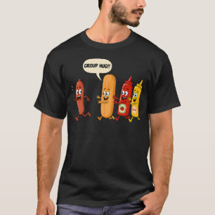 Grote Knuffen Worst Broodje Ketchup Mosterd Grappi T-shirt