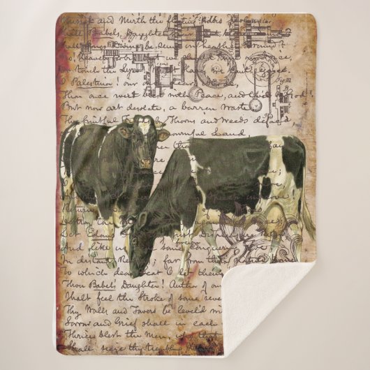 Grote  Koe Sherpa Deken (Voorkant)