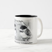 GROTE KOFFIE, GROTE CONVERSATIESCHICKADEE TWEEKLEURIGE KOFFIEMOK (Voorkant rechts)