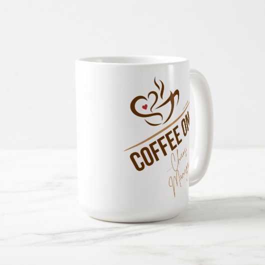 Grote koffie Mok - Coffee On - Chaos Managed (Voorkant rechts)