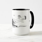 Grote koffie-Mok - Kitesurfing Mok (Voorkant rechts)