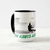 Grote koffie-Mok - Kitesurfing Mok (Voorkant links)