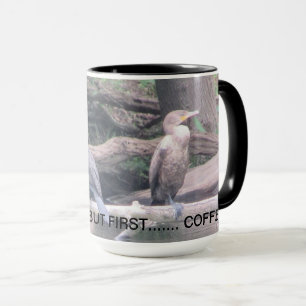 Grote koffie-Mok met Cormorant Bird Couple Mok