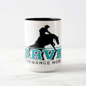 Grote koffie-mok met zwarte logo tweekleurige koffiemok (Center)