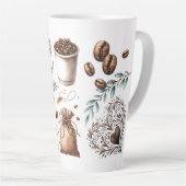 Grote koffiebeker Liefde is aan de kook Latte Mok (Rechterhoek)