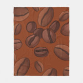Grote koffiebonen voor koffie-overs fleece deken (Voorkant)