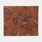 Grote koffiebonen voor koffie-overs fleece deken (Voorkant (Horizontaal))