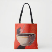 grote koffiedrinker tote bag (Voorkant)