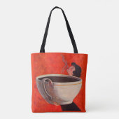 grote koffiedrinker tote bag (Achterkant)
