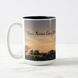 Grote koffiemok tweekleurige koffiemok