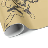 Grote konijn Funny Bunny Jack Rabbit Cadeaupapier (Rol Hoek)