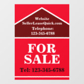 GROTE KOORD VOOR VERKOOPSignaal Onroerend goed Raamsticker (Vel)