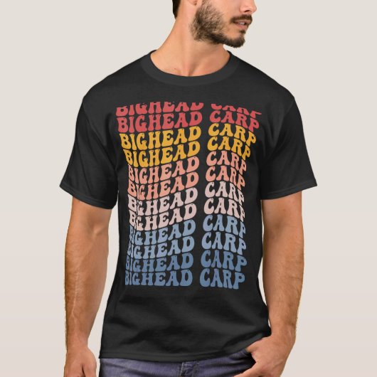 Grote Kop Karper Groovy Retro Vis T-shirt (Voorkant)