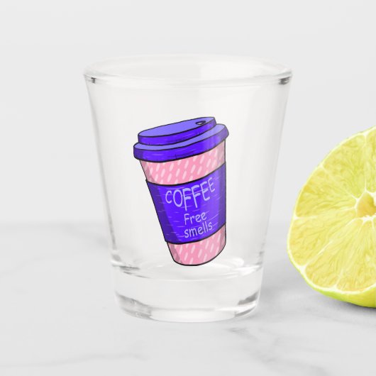 Grote kop koffie X Shot Glas (Voorkant)