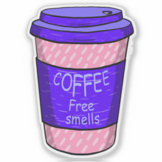 Grote kop koffie x sticker