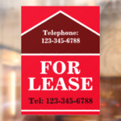 GROTE KOPER VOOR LEASE SIGNAGE Real Estate Raamsticker (Vel 2)