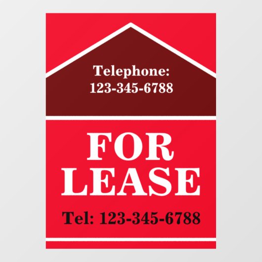 GROTE KOPER VOOR LEASE SIGNAGE Real Estate Raamsticker (Vel)
