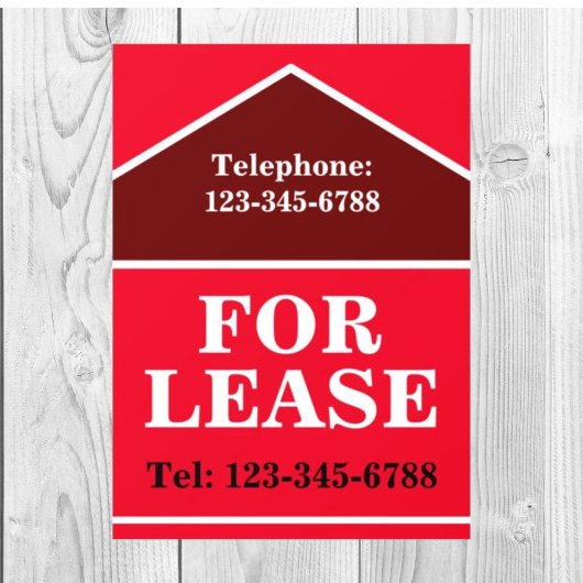 GROTE KOPER VOOR LEASE SIGNAGE Real Estate Raamsticker