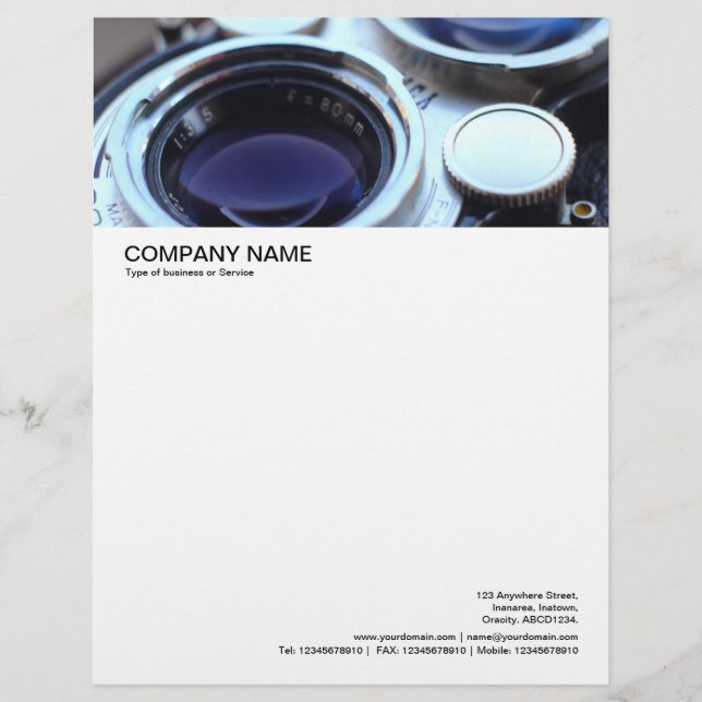 Grote koptekst van Afbeelding -  TLR-camera Briefhoofd Sjabloon (Voorkant)