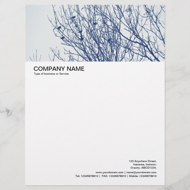 Grote koptekst voor Afbeeldingen - Starlings in ee Briefhoofd (Voorkant)