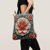 Grote Koraalbloemen Tote Bag (Dichtbij)
